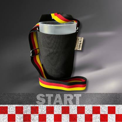 Cup Buddy® Getränketräger Starter Edition - schwarz-schwarz/rot/gold