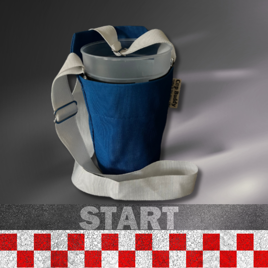 Cup Buddy® Getränketräger Starter Edition - dunkelblau-weiß
