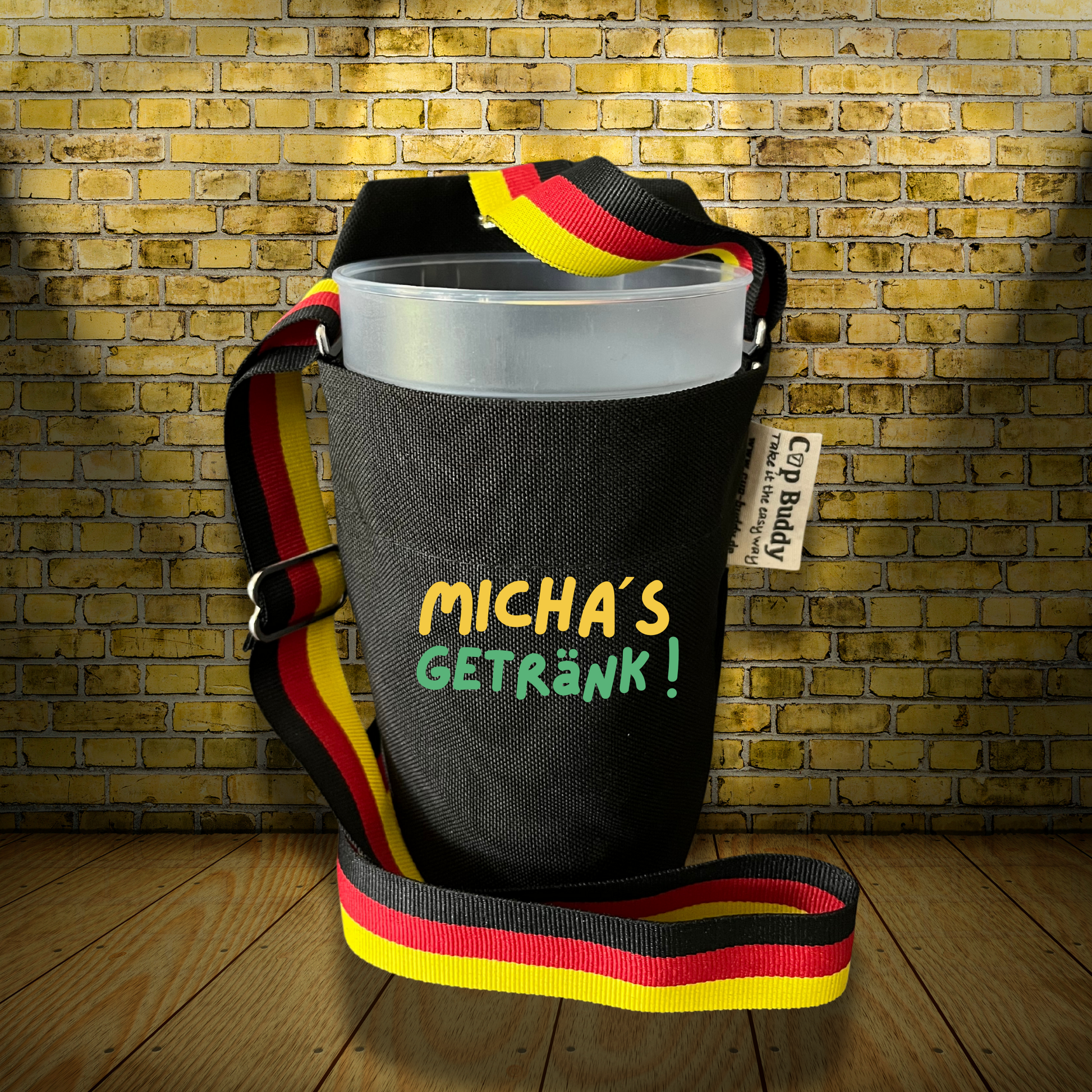 Beispiel 2 Cup Buddy® Individual Edition - Personalisierter Getränketräger